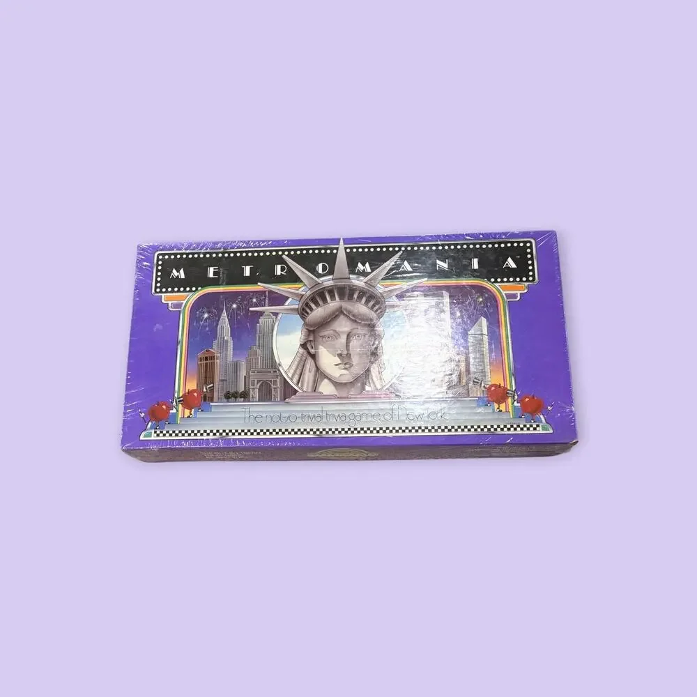 Vtg 1985 Metromania Board Game 1st Edition New York City Trivia Factory Sealed